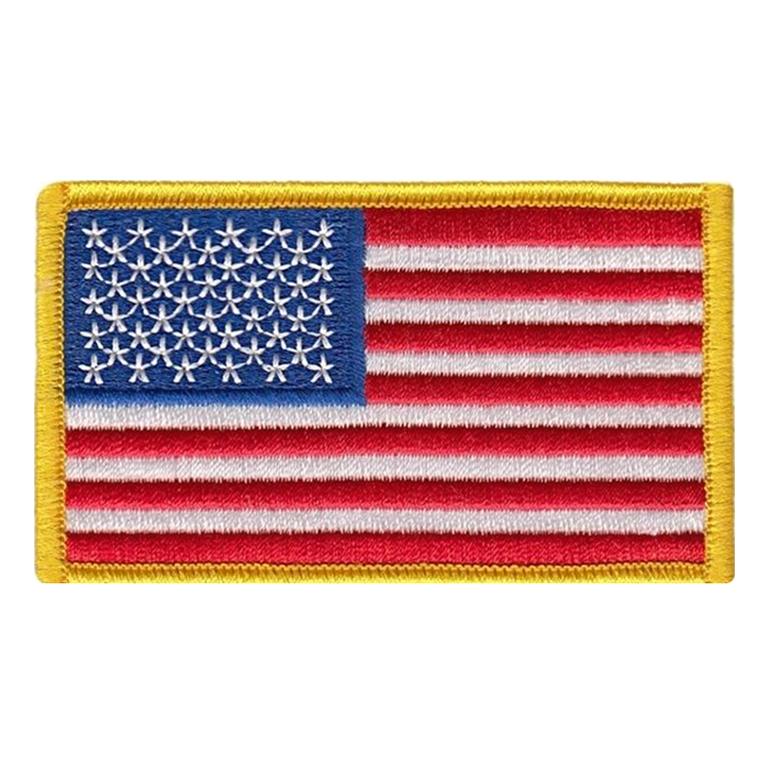 Full color American flag patch