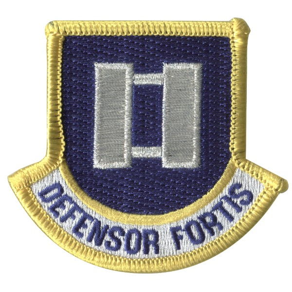 Defensor Fortis flash patch with Captain rank for Security Forces beret