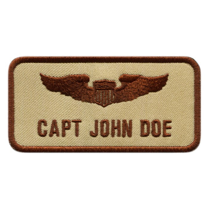Pilot 1Line ABSG / Flight Suit Custom Name Badge KelLac