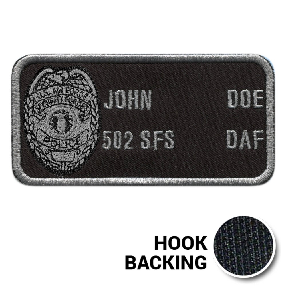 Black DAF Unit ABS-G custom name badge from Kel-Lac