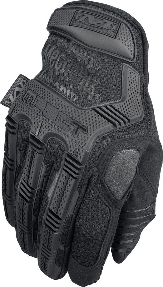 Back of Mechanix M-Pact Tactical Gloves in Covert Black