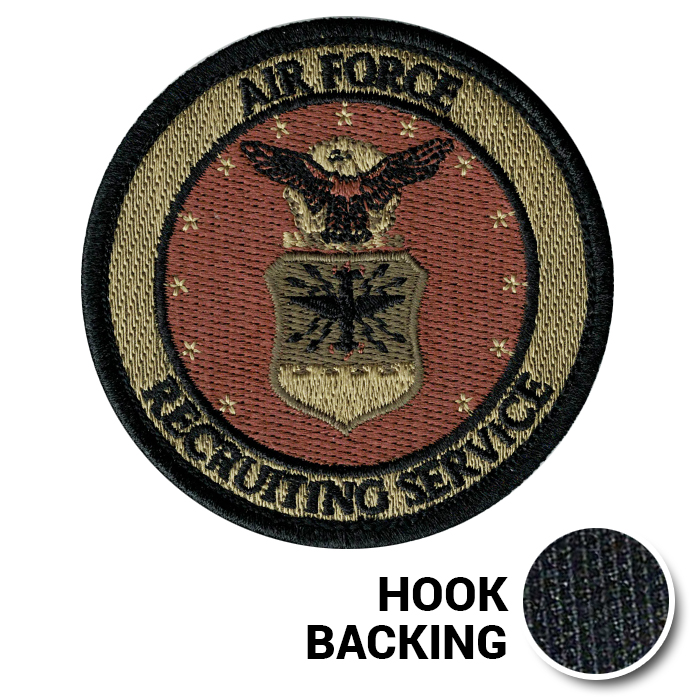 Air Force Recruiting Service Patch, Embroidered - OCP (w/ Hook Back)