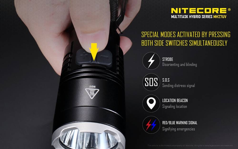 NITECORE MH27UV - 1000 Lumen LED Flashlight
