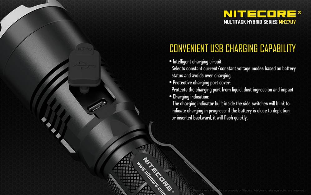 NITECORE MH27UV - 1000 Lumen LED Flashlight