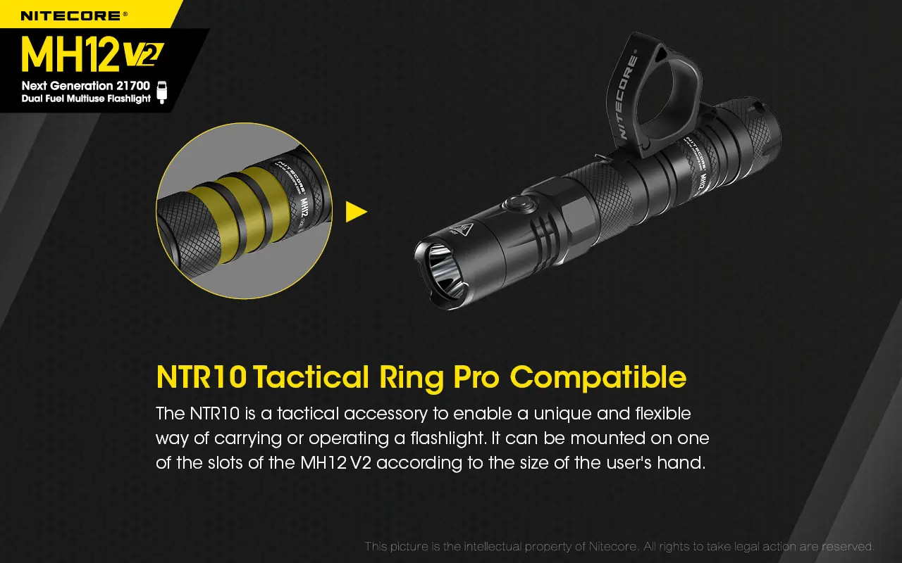 NITECORE MH12 V2 - 1200 Lumen LED Flashlight
