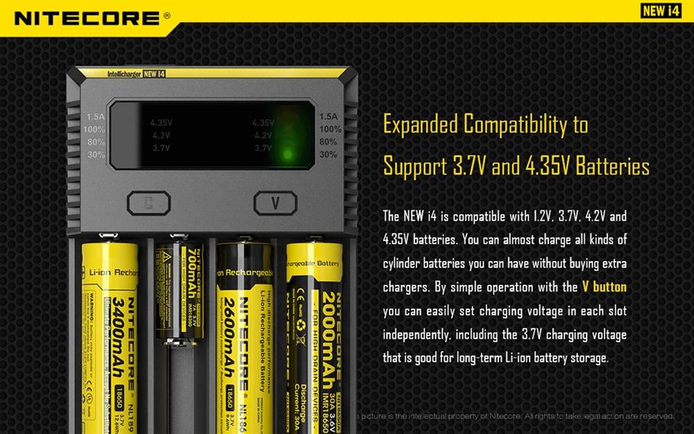 NITECORE I4 Intellicharger - 4-Channel Battery Charger