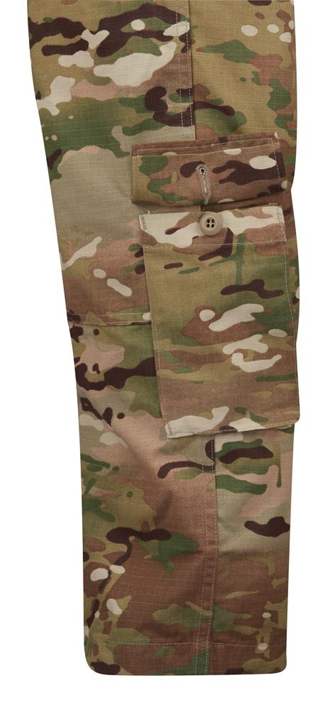 Cargo pockets with button flaps on OCP uniform pants
