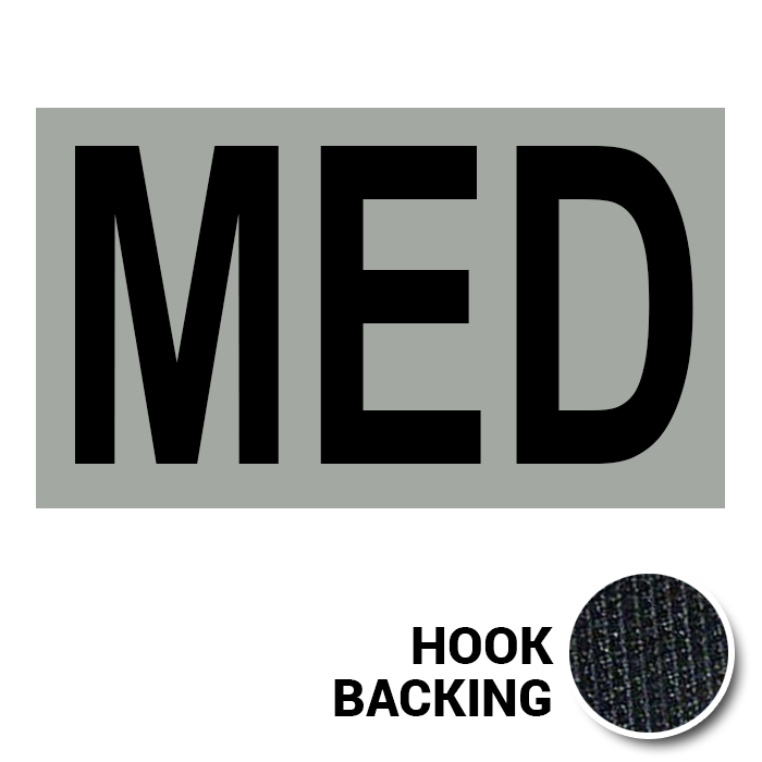 MED IR Duty Identifier Tab Patch with hook backing