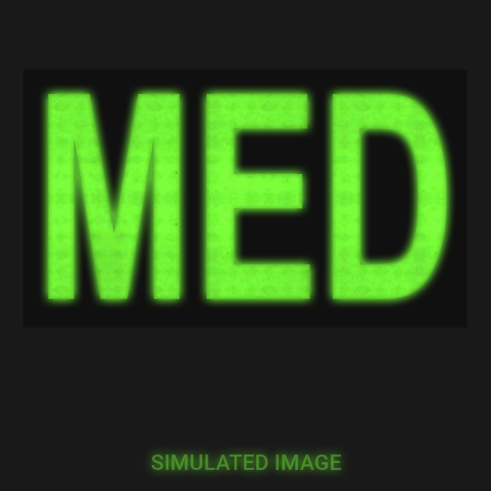 MED IR Duty Identifier Tab Patch - simulated image