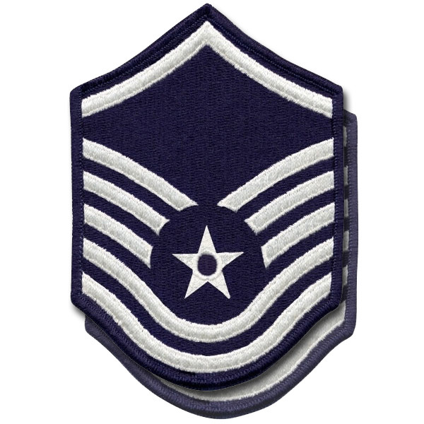 Enlisted Rank Blues Chevron Pairs - MSgt