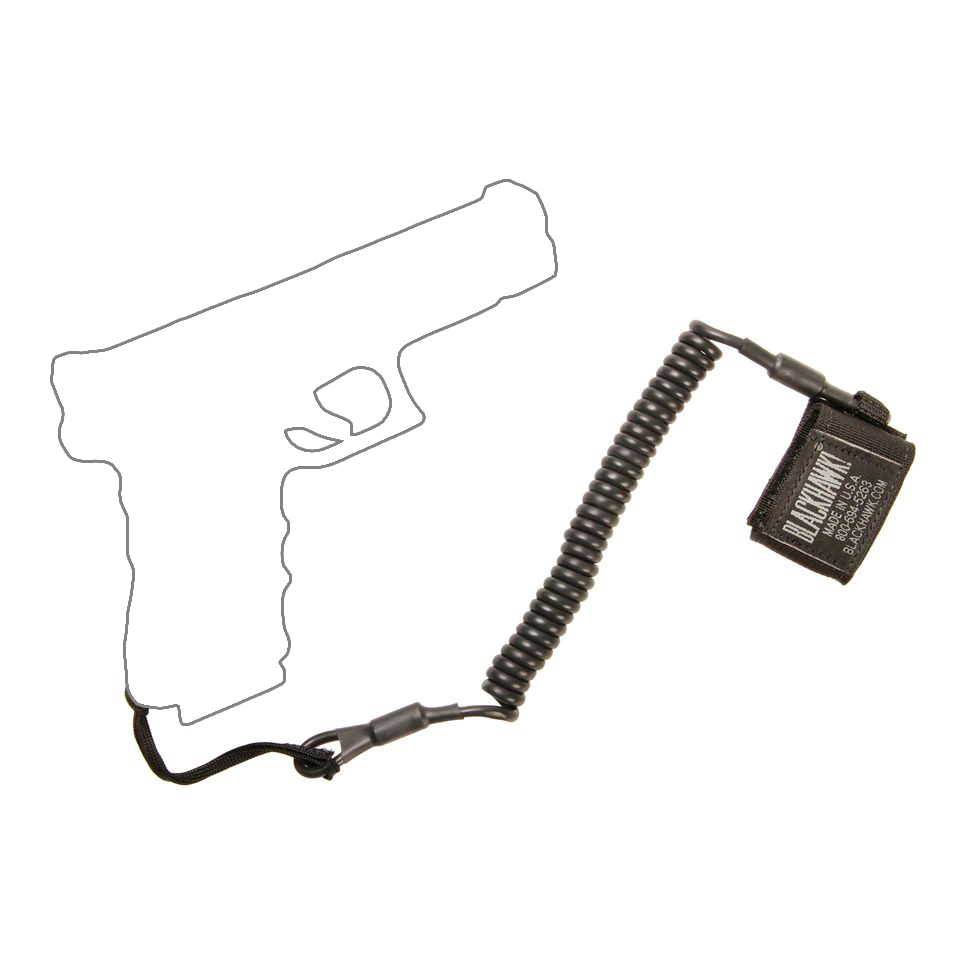BLACKHAWK! Tactical Pistol Lanyard, Coiled