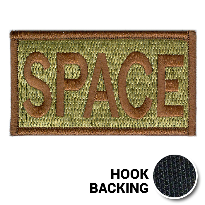 [Legacy] Embroidered Duty Identifier Tab - SPACE - OCP, Bagby + Spice Brown Border (w/ Hook Back)
