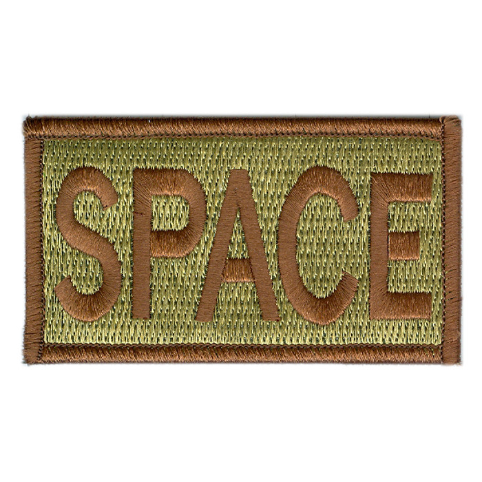 [Legacy] Embroidered Duty Identifier Tab - SPACE - OCP, Bagby + Spice Brown Border (w/ Hook Back)