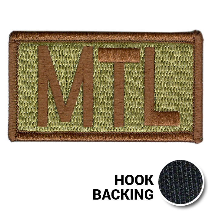 [Legacy] Embroidered Duty Identifier Tab - MTL - OCP, Bagby + Spice Brown Border (w/ Hook Back)