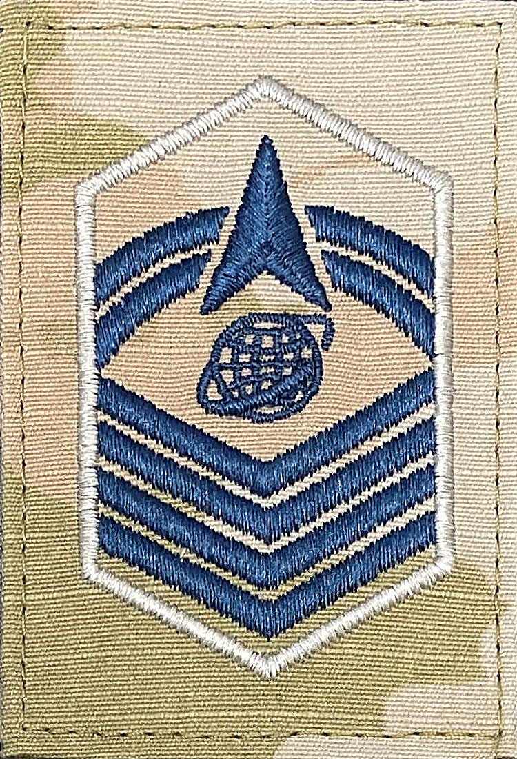 USSF 2x3 OCP 3-Color Velcro Ranks - SMSGT