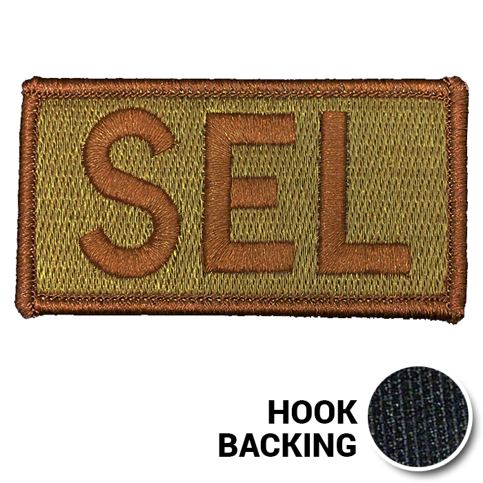 Embroidered Duty Identifier Tab -SEL - OCP, Bagby + Spice Brown (w/ Hook Back)