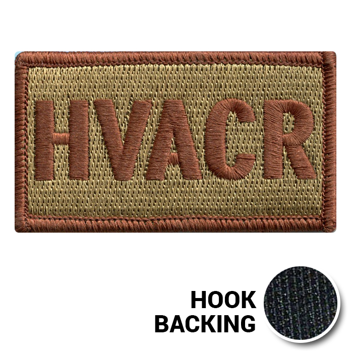 Embroidered Duty Identifier Tab - HVACR - OCP, Bagby + Spice Brown