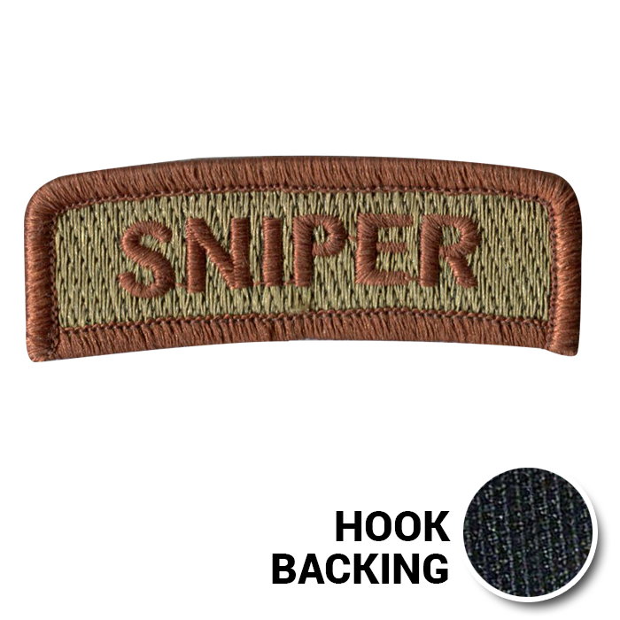 Embroidered Tab Patch - Sniper - OCP, Bagby + Spice Brown Border
