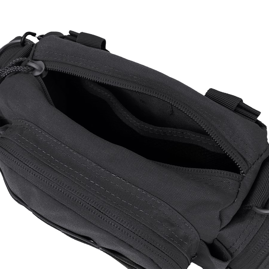 CONDOR Deployment Bag 6.5L - Black, Main pocket open