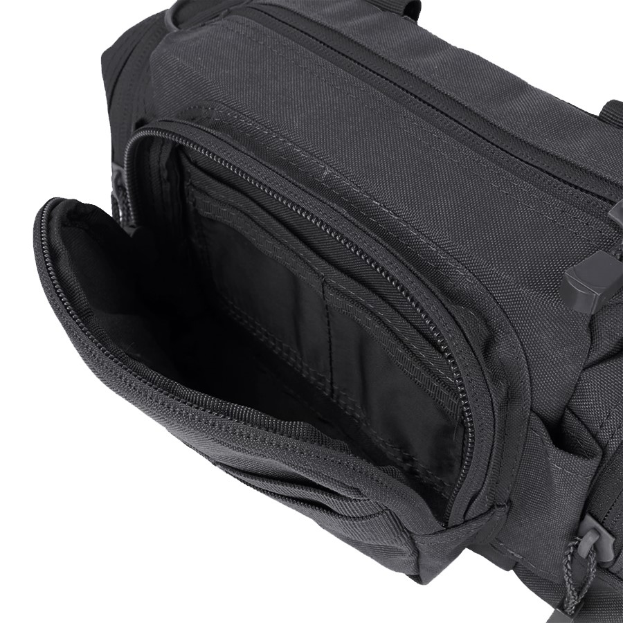 CONDOR Deployment Bag 6.5L - Black, Front pocket open