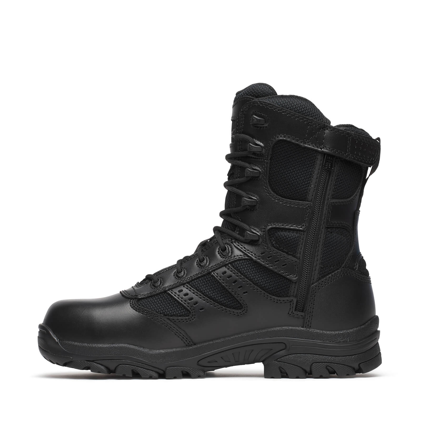 Thorogood THE DEUCE Series 8" Waterproof  Composite Safety Toe Tactical Side-zip Boot - Black