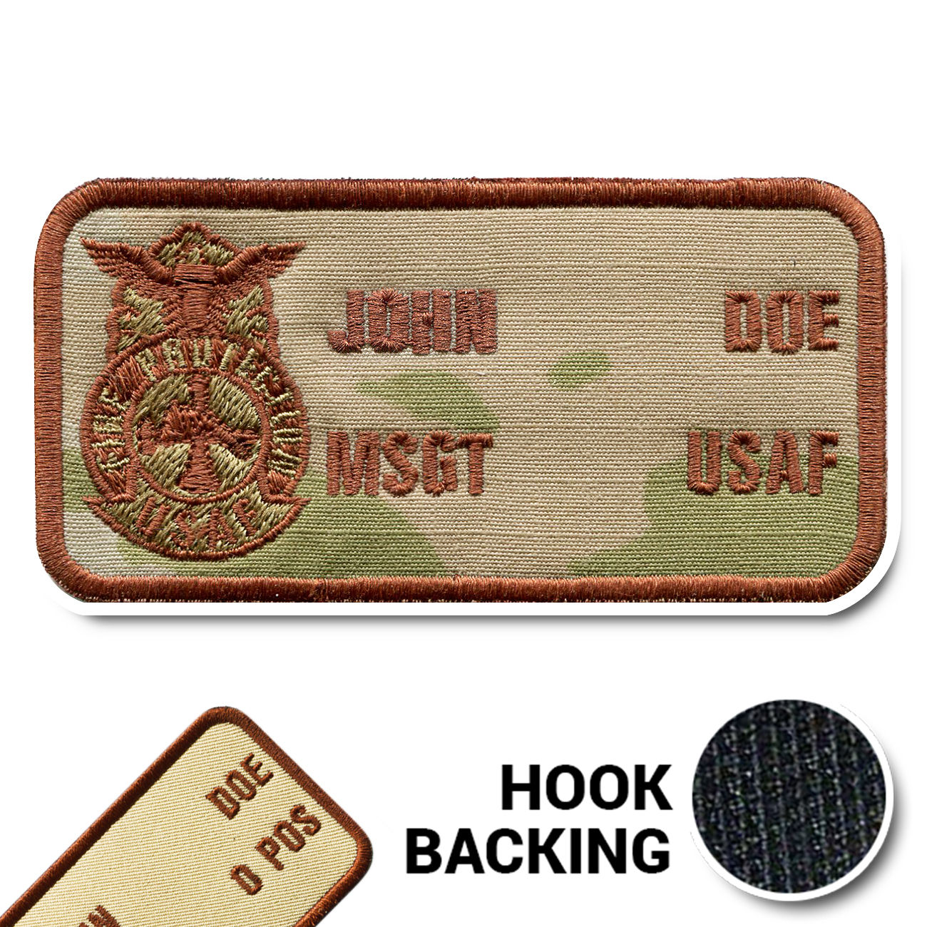 Firefighter ABS-G / Flight Suit Name Badge from Kel-Lac in 3-Color OCP