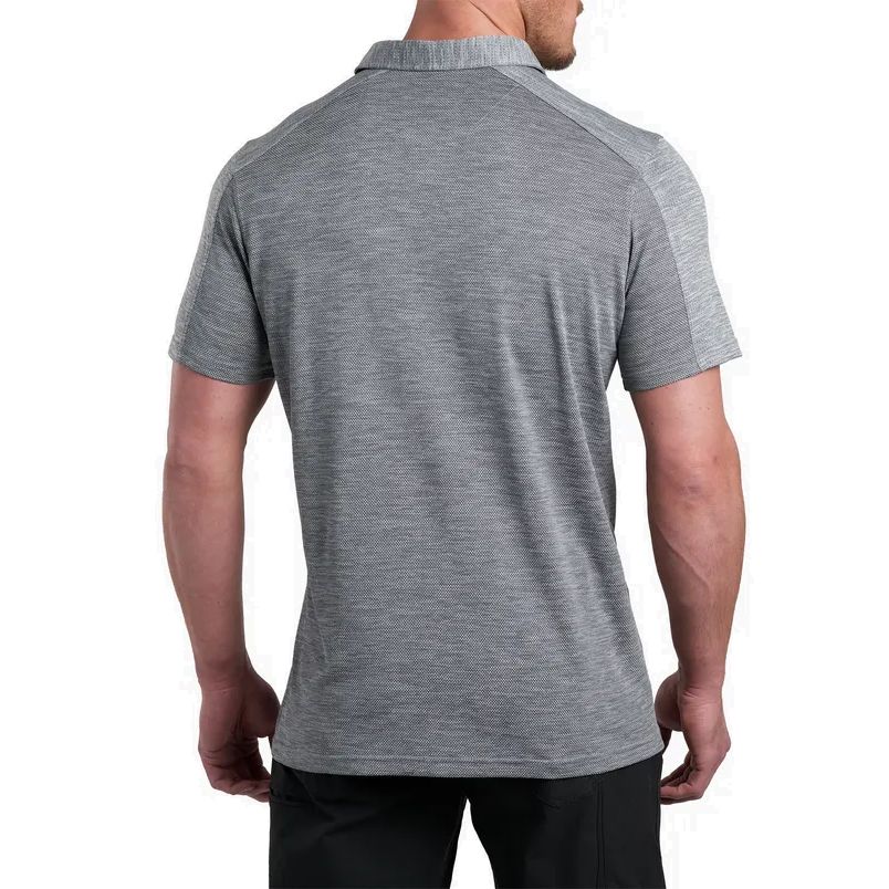 KÜHL Engineered™ Polo, Heather Grey - Back of shirt