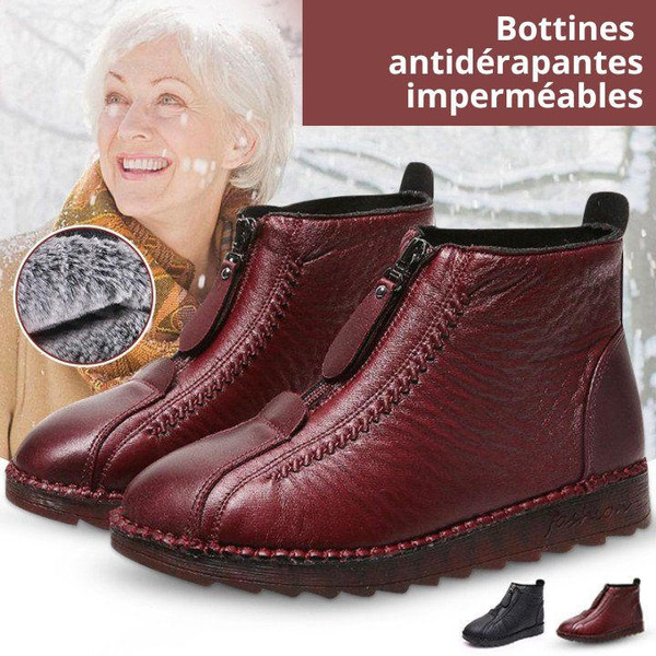 Bottines Antiderapantes en Cuir zaxx