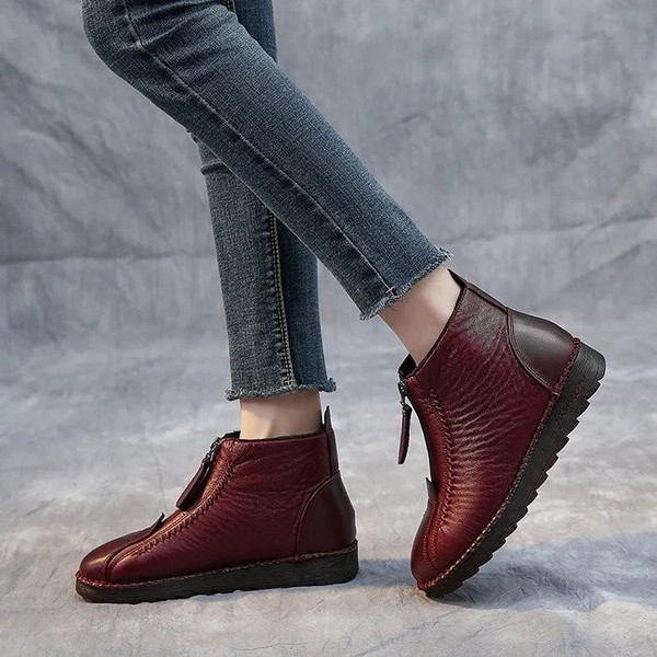 Bottines Antiderapantes en Cuir zaxx