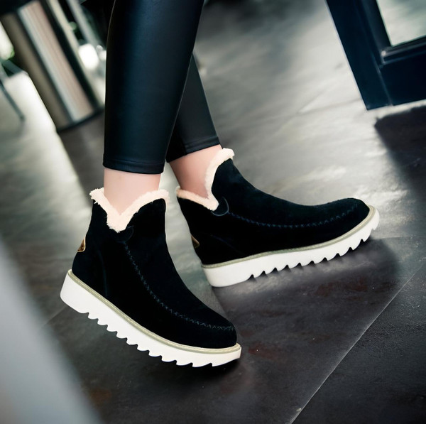 Bottines à Fourrure en Daim zaxx