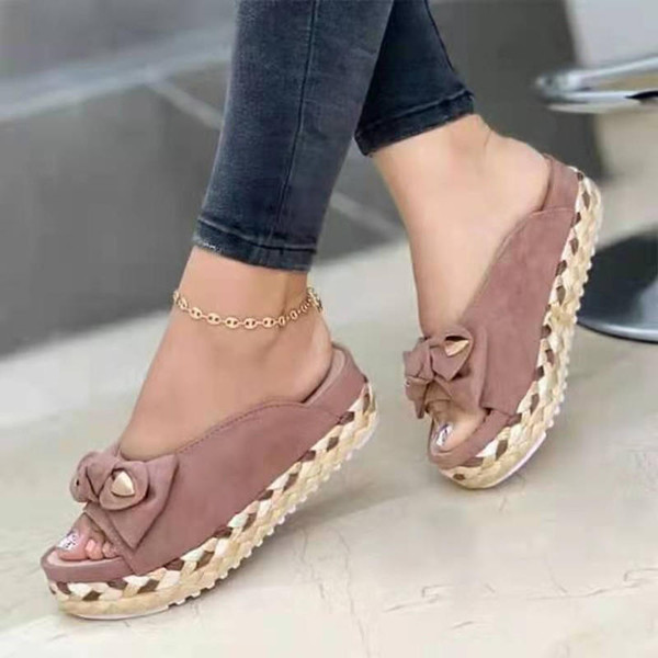 Sandales Tressées à Nœud Papillon zaxx