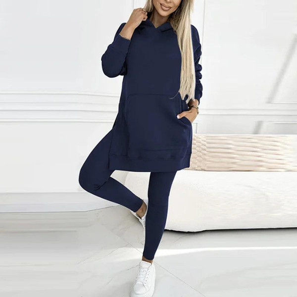Ensemble CASUAL Fendu à Capuche Ensemble CASUAL Fendu à Capuche zaxx