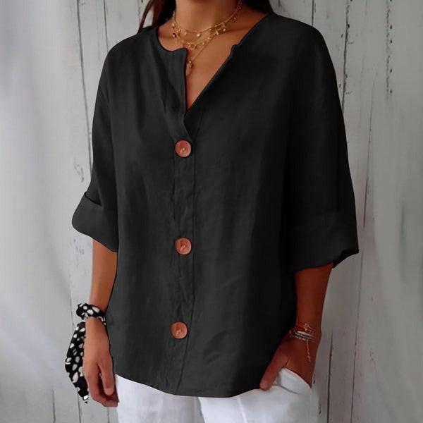 Blouse en Lin Décontractée – Van Laar™ Blouse en Lin Décontractée – Van Laar™ zaxx