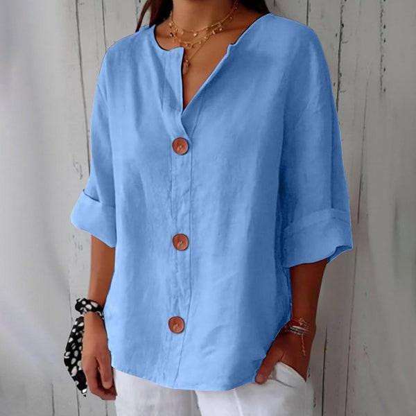Blouse en Lin Décontractée – Van Laar™ Blouse en Lin Décontractée – Van Laar™ zaxx