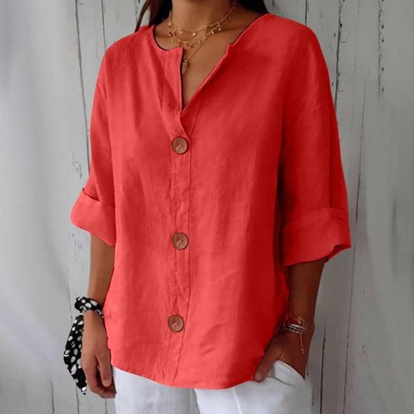 Blouse en Lin Décontractée – Van Laar™ Blouse en Lin Décontractée – Van Laar™ zaxx