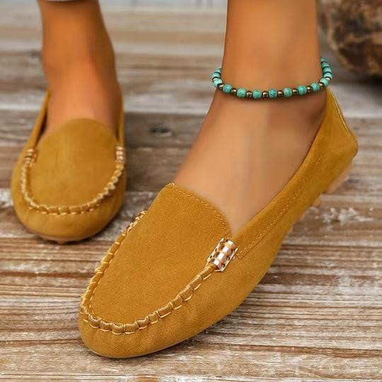 Mocassins Confort Élégants à Couture Métallique – Stella™ zaxx