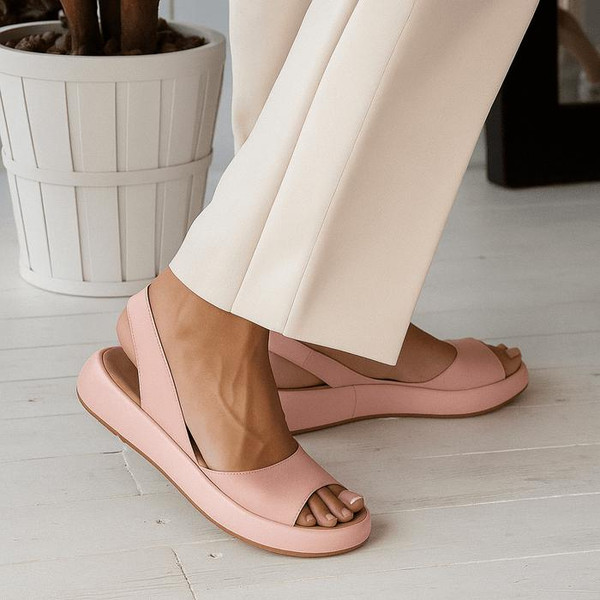 Sandales Compensées Confortables à Bout Ouvert Pour Femme - Lunéra™ zaxx