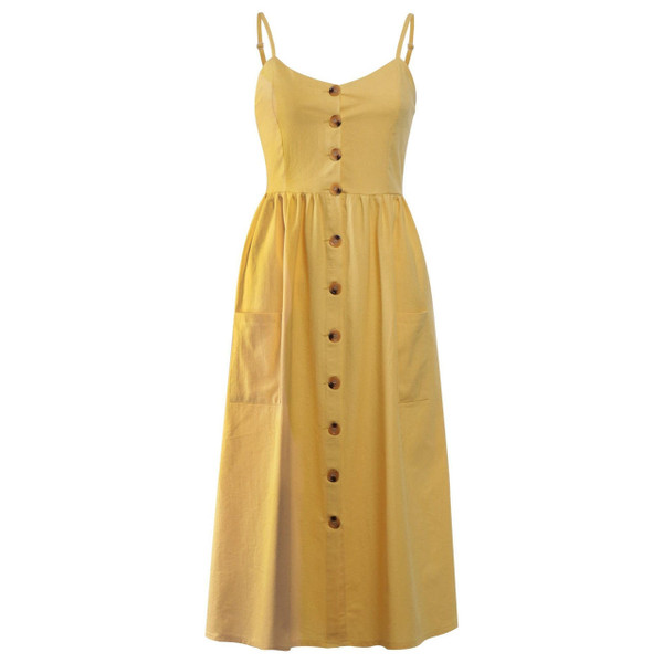 Robe Midi Boutonnee zaxx