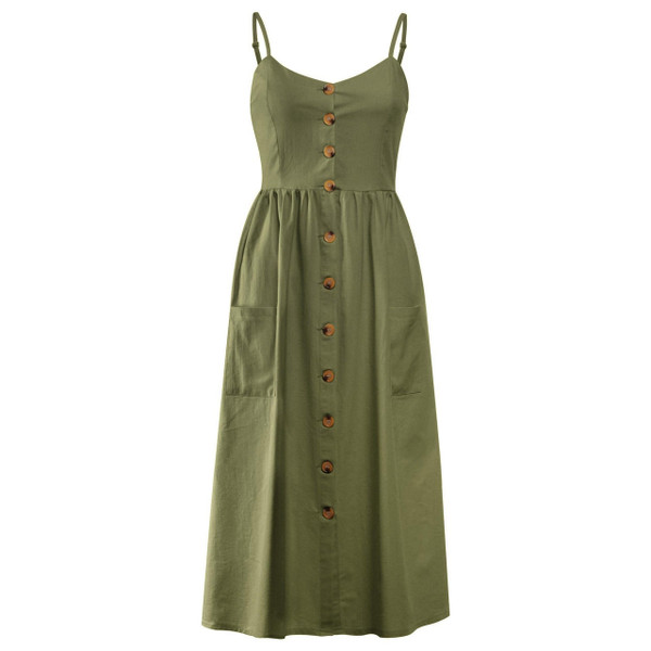Robe Midi Boutonnee zaxx