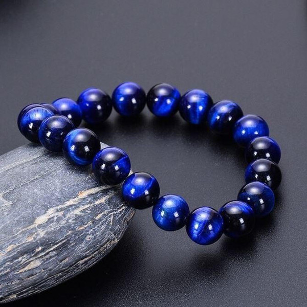 Bracelet OEil De Faucon OEil de Tigre Bleu - Bracelet de Protection Bracelet OEil De Faucon OEil de Tigre Bleu - Bracelet de Protection zaxx