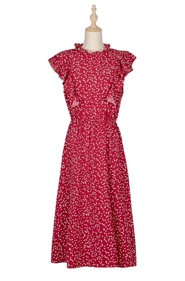 Robe Fluide a Manches Papillons zaxx