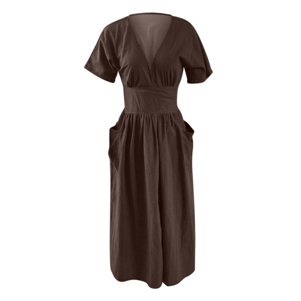 Robe Mi-Longue Elegante Nouee zaxx