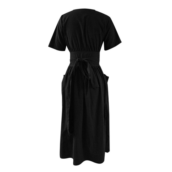 Robe Mi-Longue Elegante Nouee zaxx