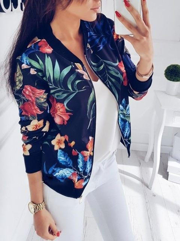 Veste casual a fleurs zaxx