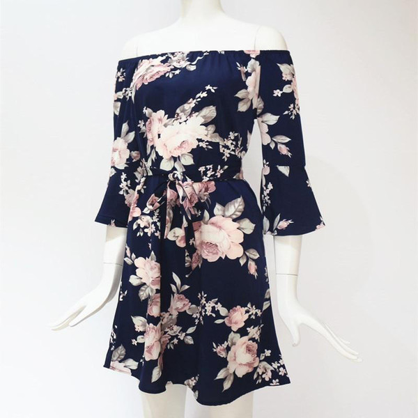 Robe Florale Epaules Denudees zaxx