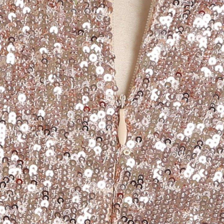 Robe à Paillettes Save The Queen Marron - Taille S, Longueur 94 Cm, Neuve Avec étiquettes