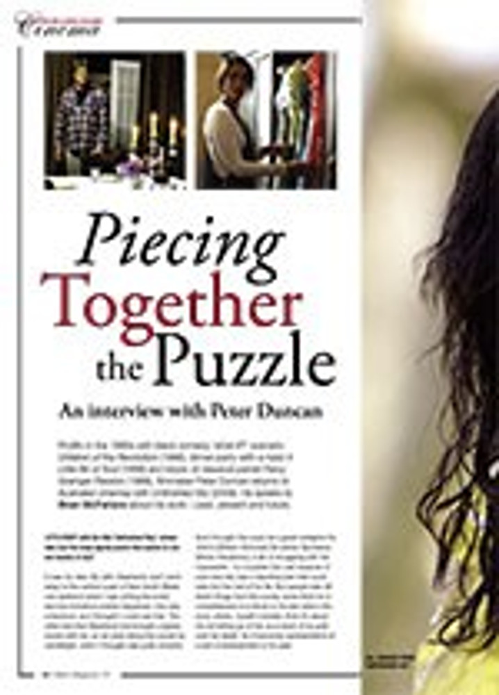 Piecing Together the Puzzle: An Interview with Peter Duncan