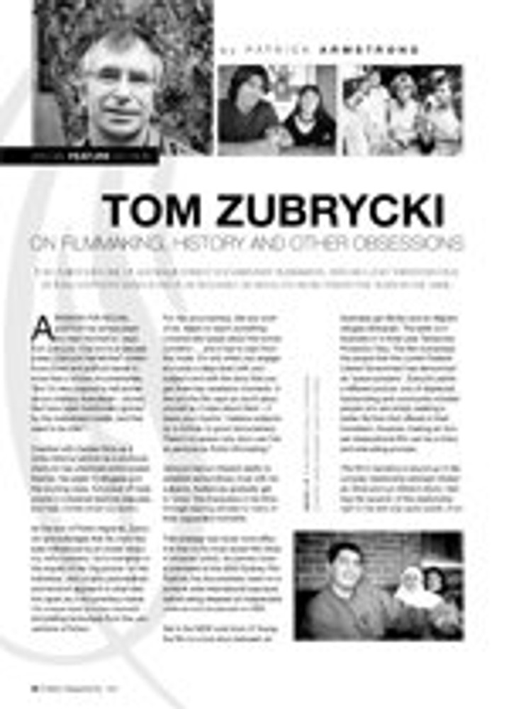 Tom Zubrycki on Filmmaking, History and Other Obsessions