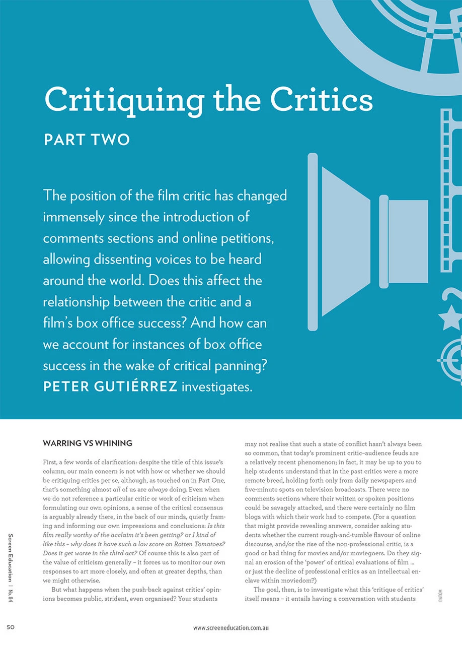 Critiquing the Critics: Part Two - The Education Shop
