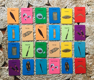 Aboriginal Tools Memory Cards (12 Matching Picture Cards)
